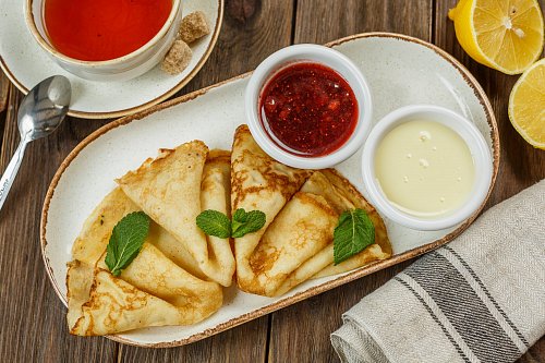Блинчики кружевные с наполнителем